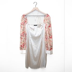 Satin Cider Dress and necklace
